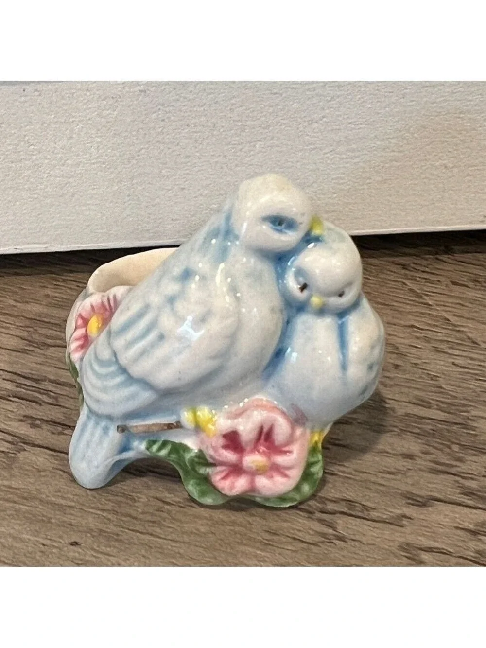 Vintage 1983 Avon Love Birds Doves and Angels Candle Huggers/Napkin Holder